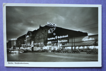 Ansichtskarte AK Berlin 1953 Kurfürstendam Hotel am Zoo BOSCH Werbung Auto Oldtimer Geschäfte Cafe Ortsansicht Architektur